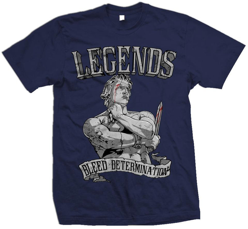 Legends Bleed Determination - Navy T-Shirt T-Shirt Million Dolla Motive 