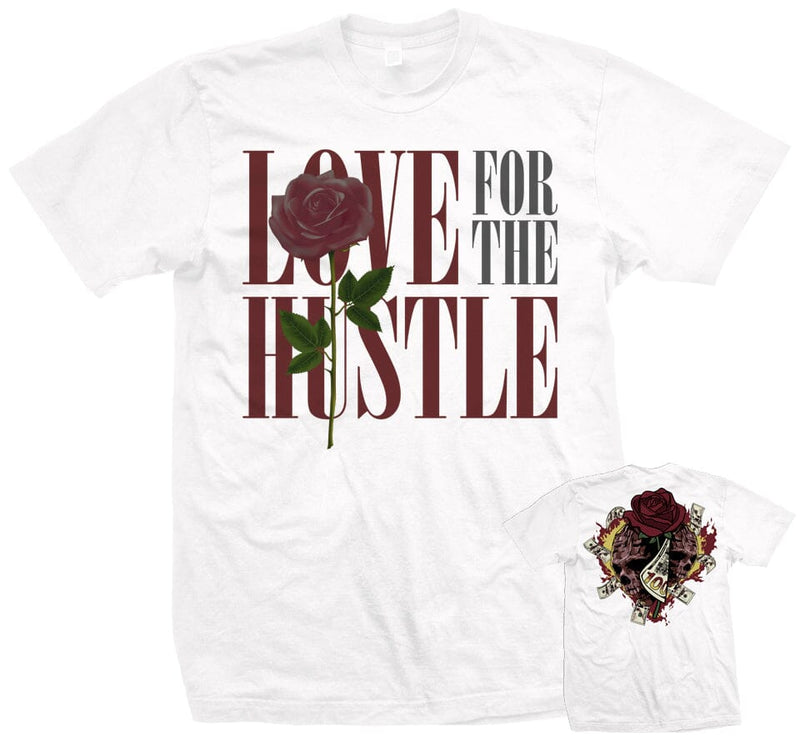 Love for the Hustle - White T-Shirt T-Shirt Million Dolla Motive 