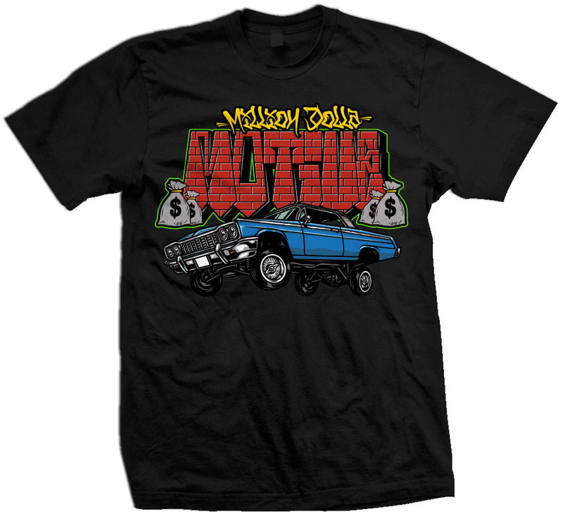 Lowrider Millistyle - Black T-Shirt T-Shirt Million Dolla Motive 