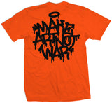 Make Art Not War - Orange T-Shirt