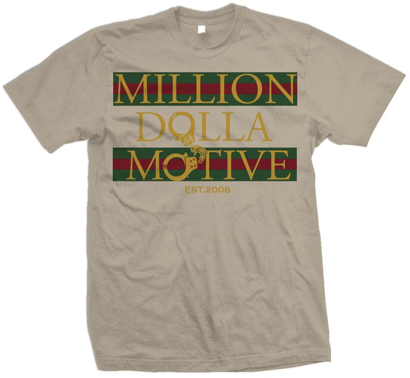 Money and Cuffs - Khaki T-Shirt T-Shirt Million Dolla Motive 