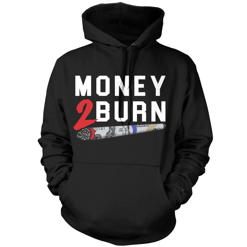 Money 2 Burn - Black Hoodie Sweatshirt - Million Dolla Motive