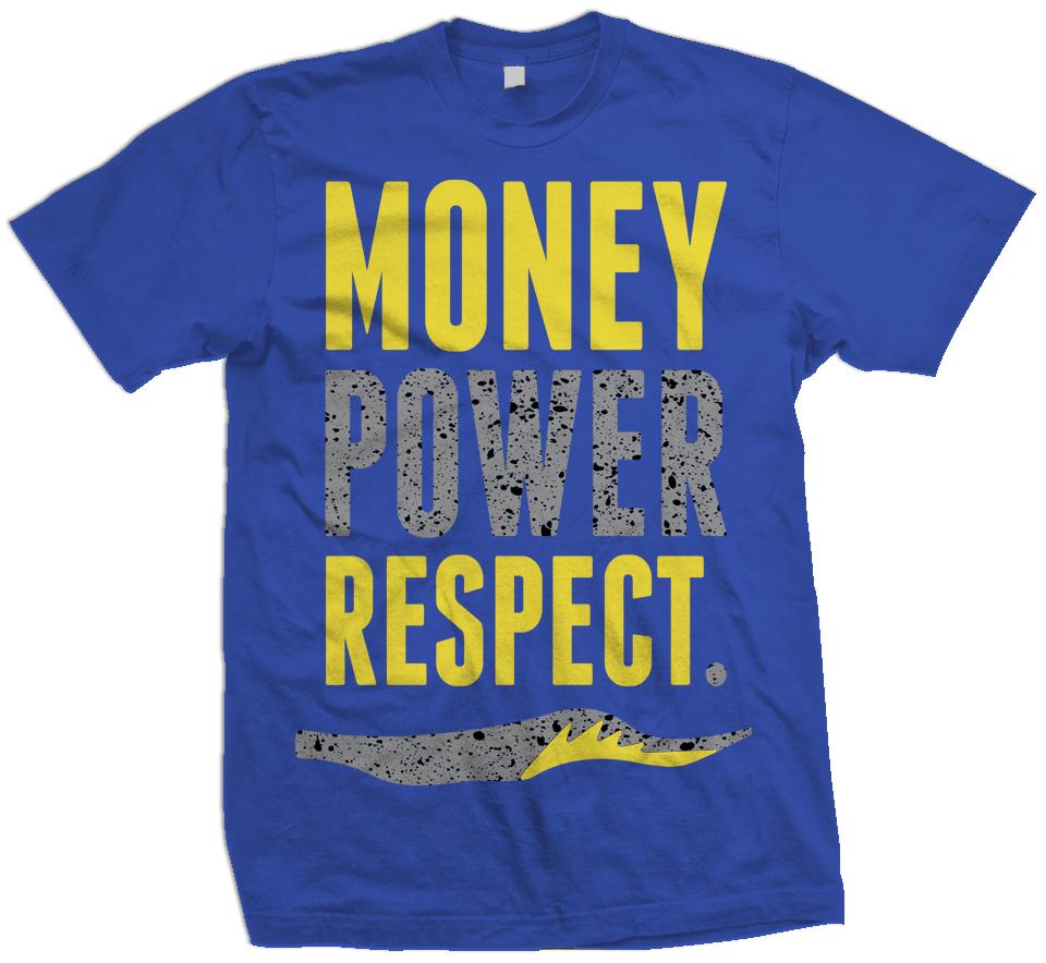 Money Power Respect - Royal Blue T-Shirt - Million Dolla Motive