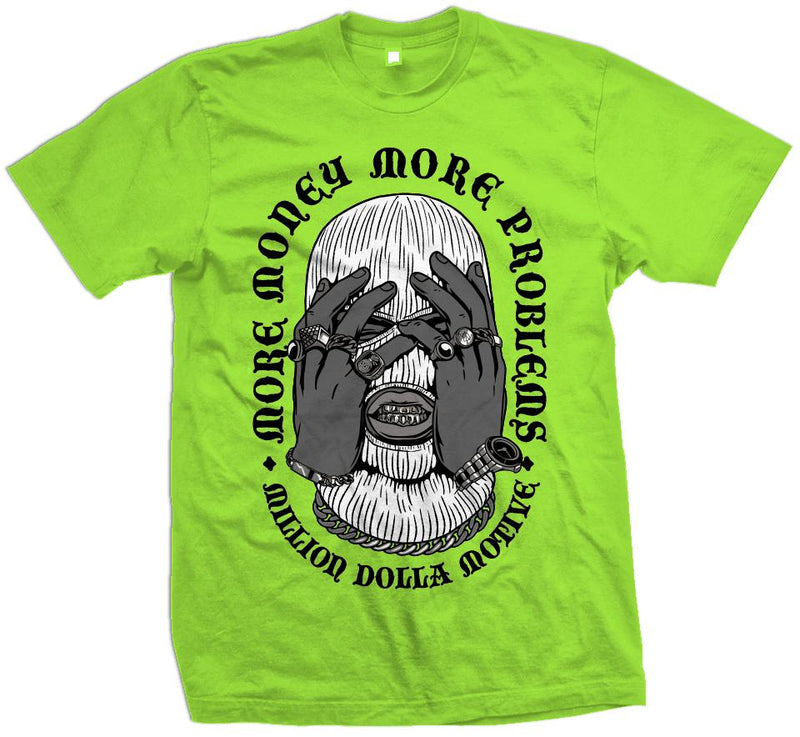 More Money More Problems - Ghost Electric Green T-Shirt T-Shirt Million Dolla Motive 