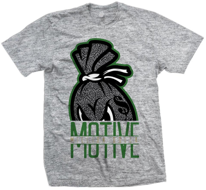 Motive In The Bag Elephant Print - Heather Grey T-Shirt