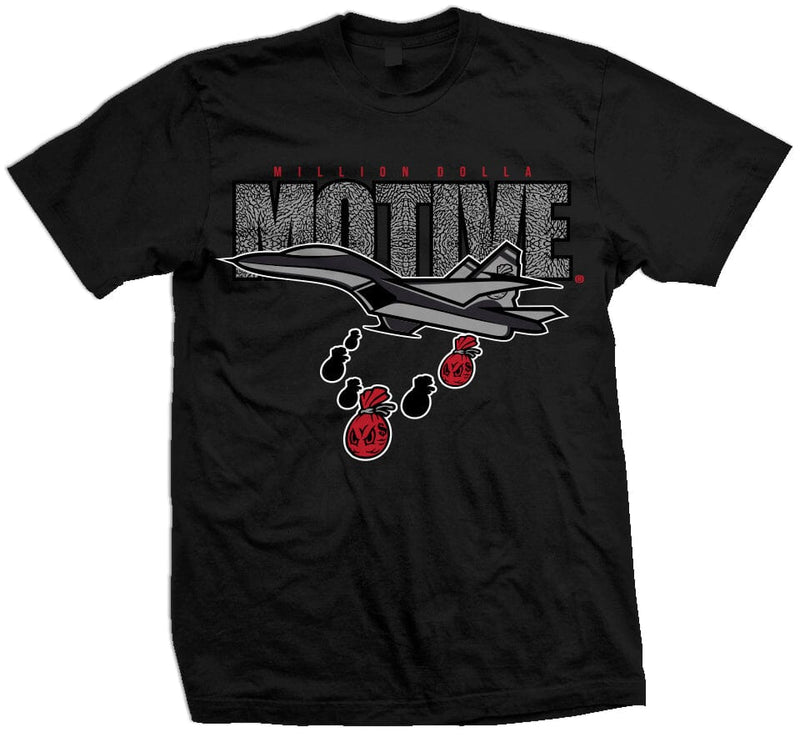 Motive Jet (Elephant Print) - Black T-Shirt T-Shirt Million Dolla Motive 