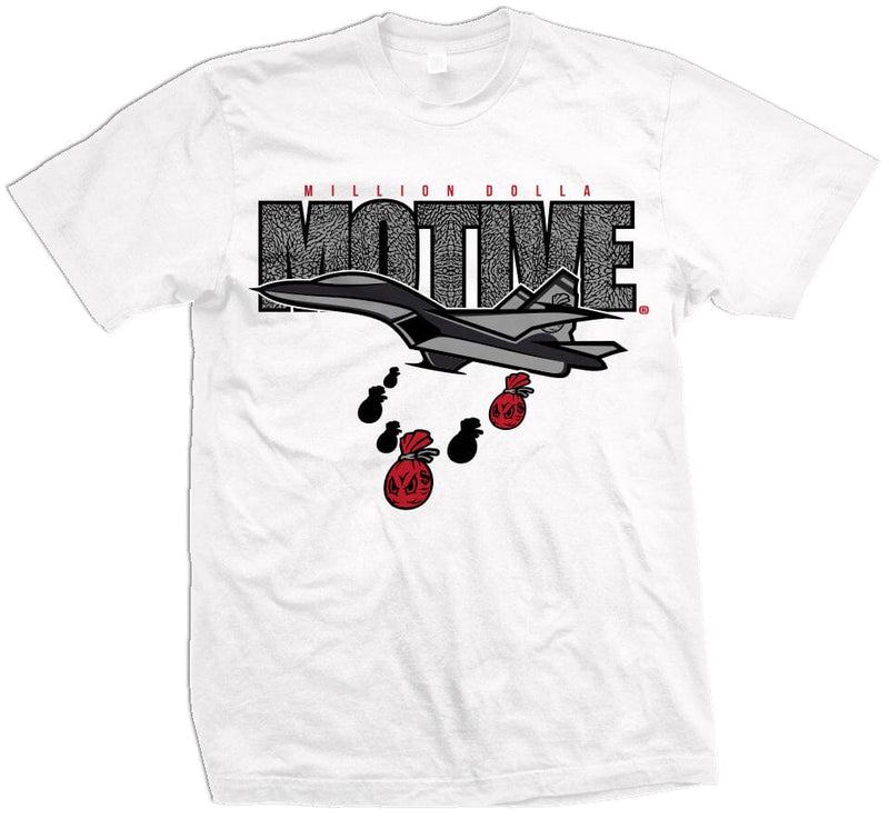 Motive Jet - (Elephant Print) - White T-Shirt T-Shirt Million Dolla Motive 
