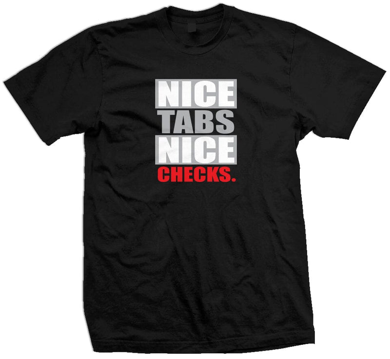 Nice Tabs Nice Checks - Black T-Shirt T-Shirt Million Dolla Motive 