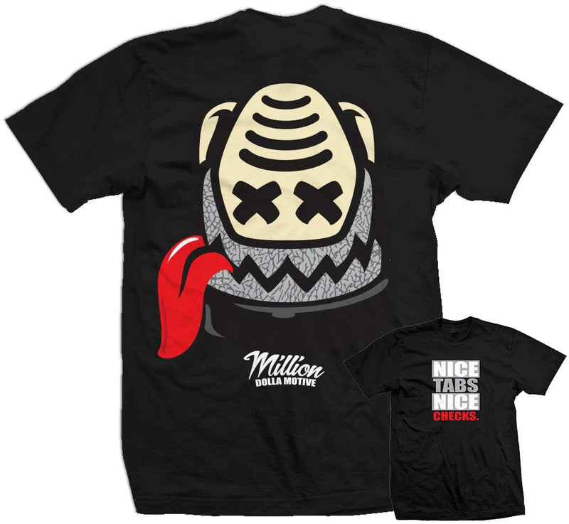 Nice Tabs Nice Checks - Black T-Shirt T-Shirt Million Dolla Motive 