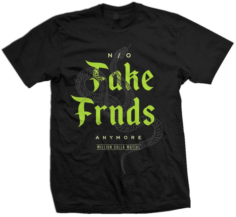 No Fake Friends (Glow In The Dark) - Black T-Shirt T-Shirt Million Dolla Motive 