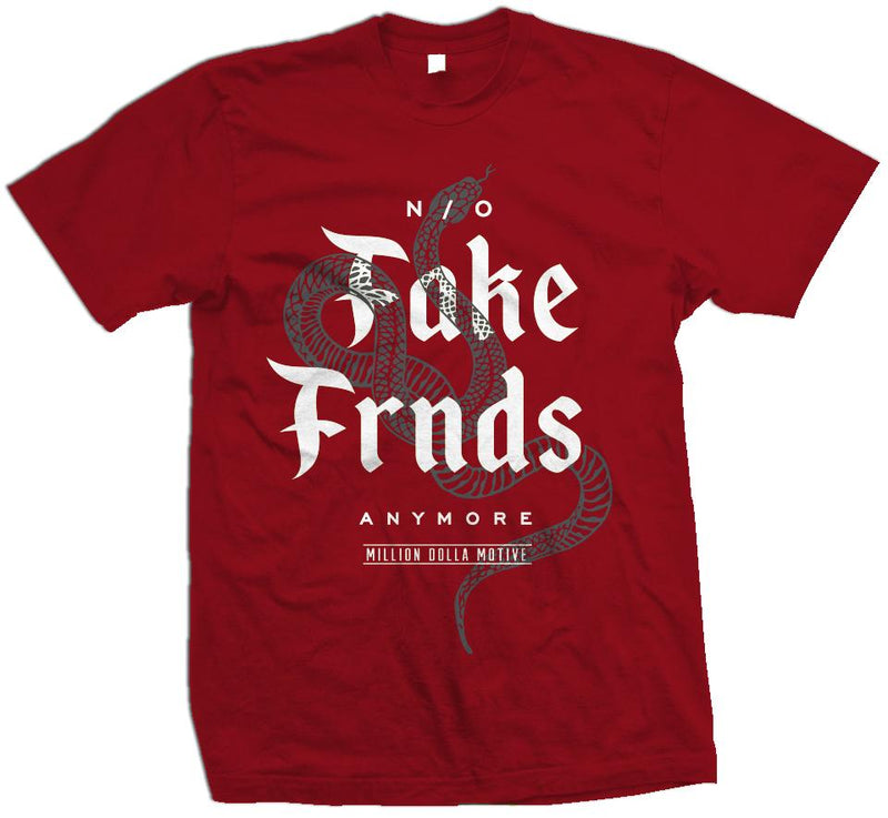 No Fake Friends - Cardinal Red T-Shirt T-Shirt Million Dolla Motive 