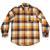 Orange/ Brown/ Sail Flannel Long Sleeve Shirt