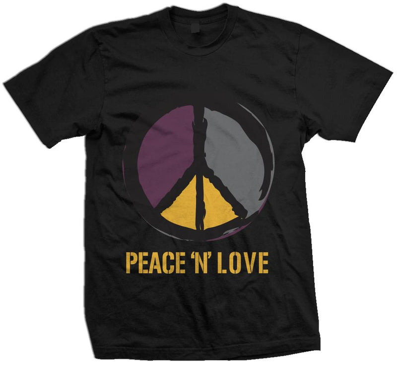 Peace N Love - Black T-Shirt T-Shirt Million Dolla Motive 