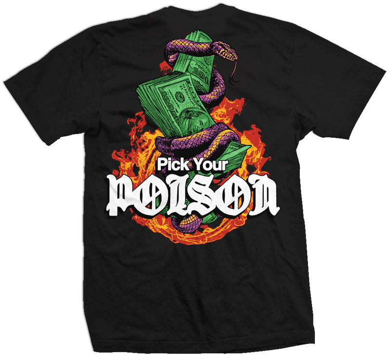 Pick Your Poison - Black T-Shirt T-Shirt Million Dolla Motive 