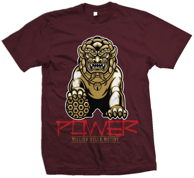Power - Maroon T-Shirt T-Shirt Million Dolla Motive 