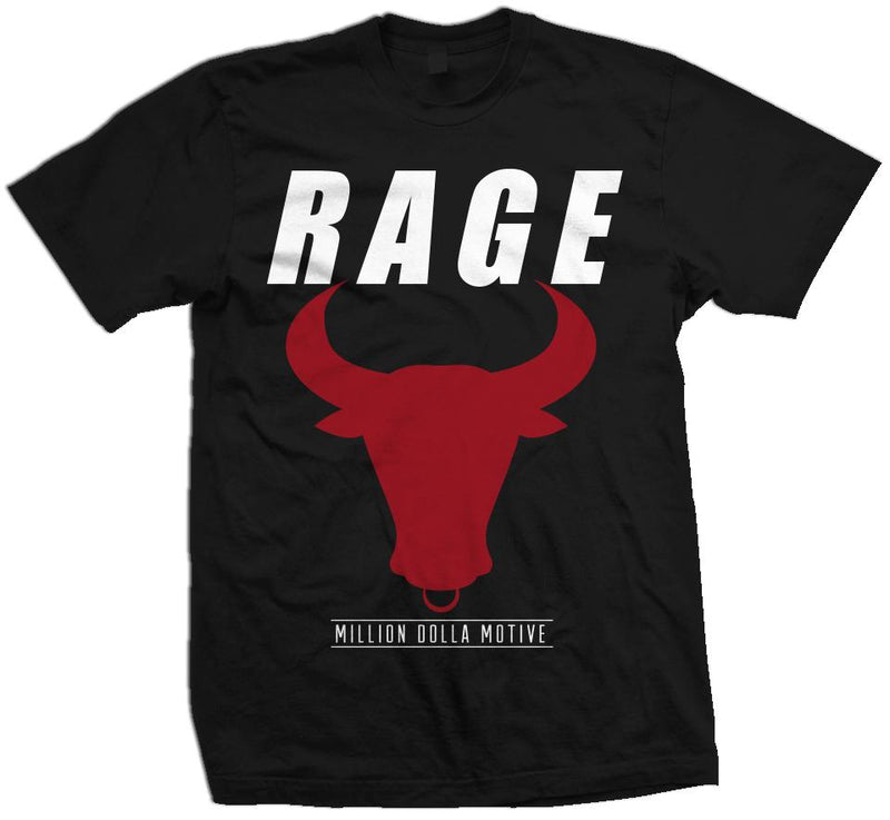 Rage Bull - Black T-Shirt T-Shirt Million Dolla Motive 