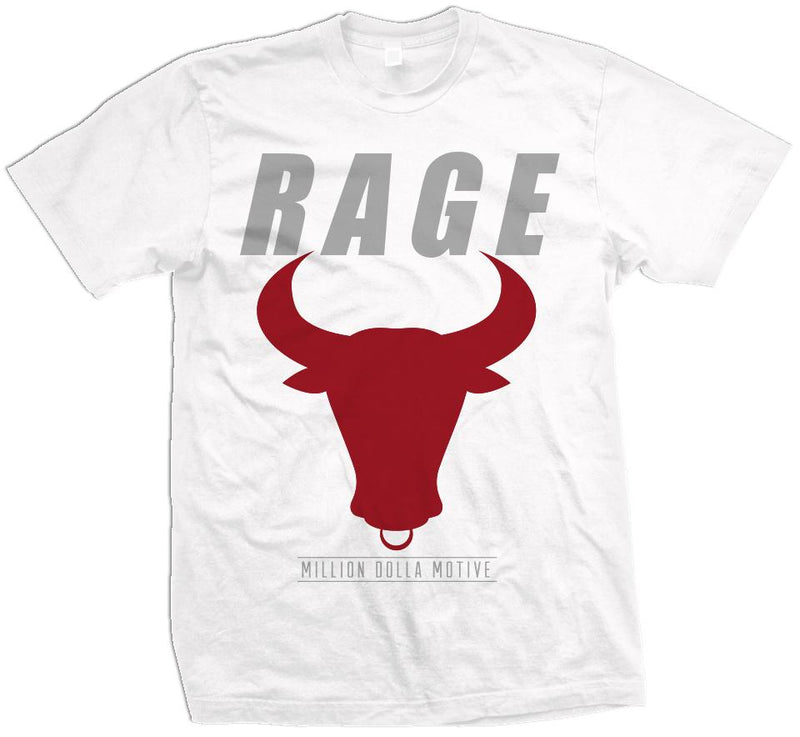 Rage Bull - White T-Shirt T-Shirt Million Dolla Motive 