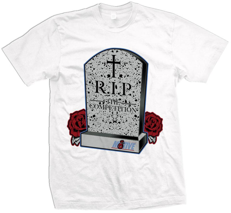 RIP The Competition (What The) - Military Blue/Red on White T-Shirt T-Shirt Million Dolla Motive 