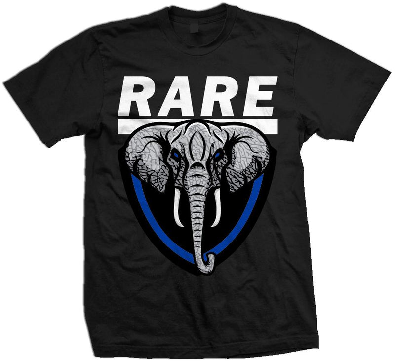 Rare Elephant - Royal Blue on Black T-Shirt T-Shirt Million Dolla Motive 