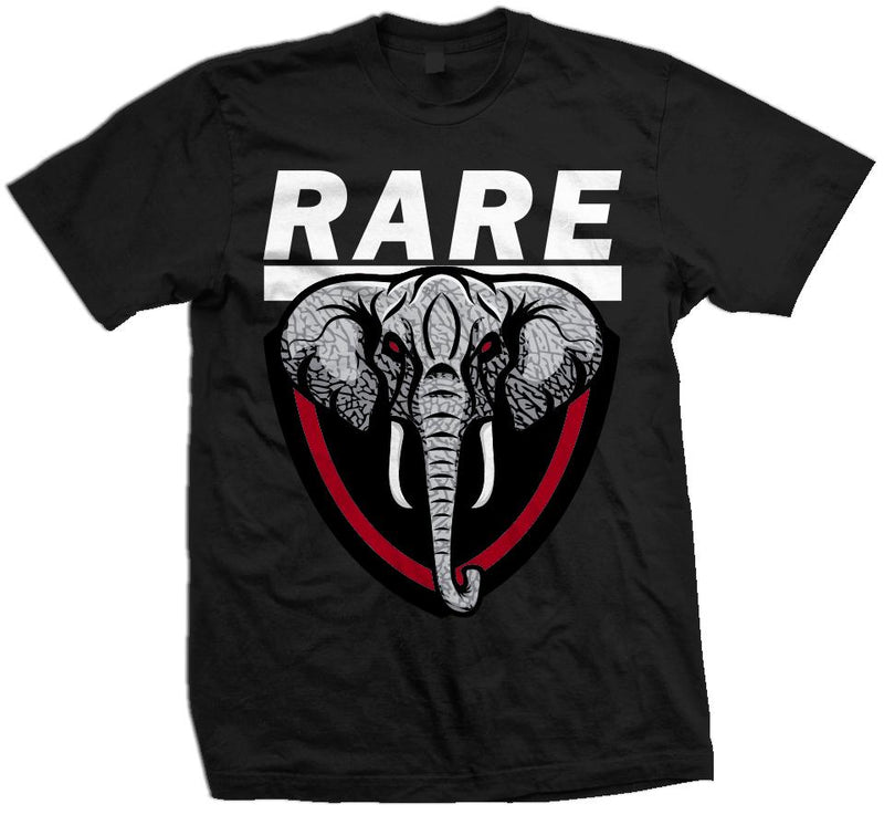 Rare Elephant - Red on Black T-Shirt T-Shirt Million Dolla Motive 