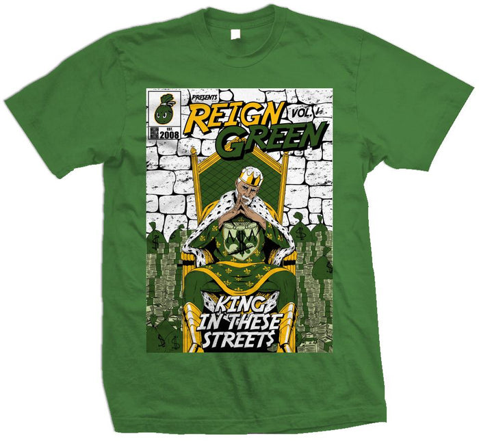 Reign Green Comic V. 1 - King In These Streets -  Kelly Green T-Shirt