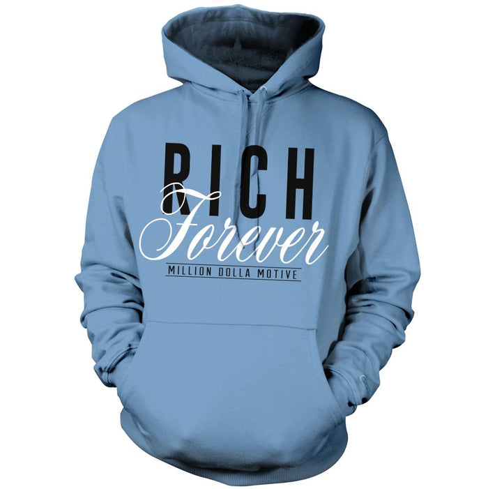 Rich Forever - University Blue Hoodie Sweatshirt