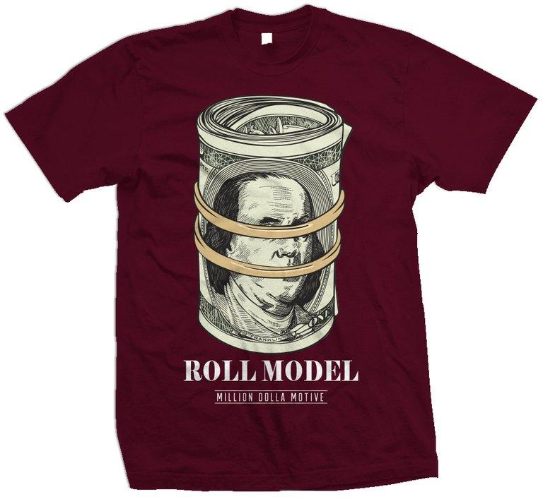 Roll Model - Maroon T-Shirt - Million Dolla Motive