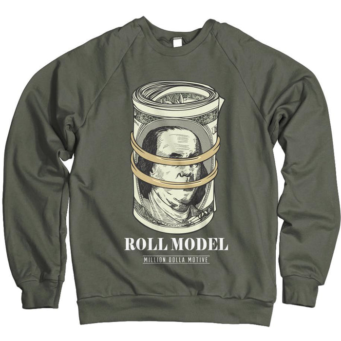 Roll Model - Olive Crewneck Sweatshirt - Million Dolla Motive