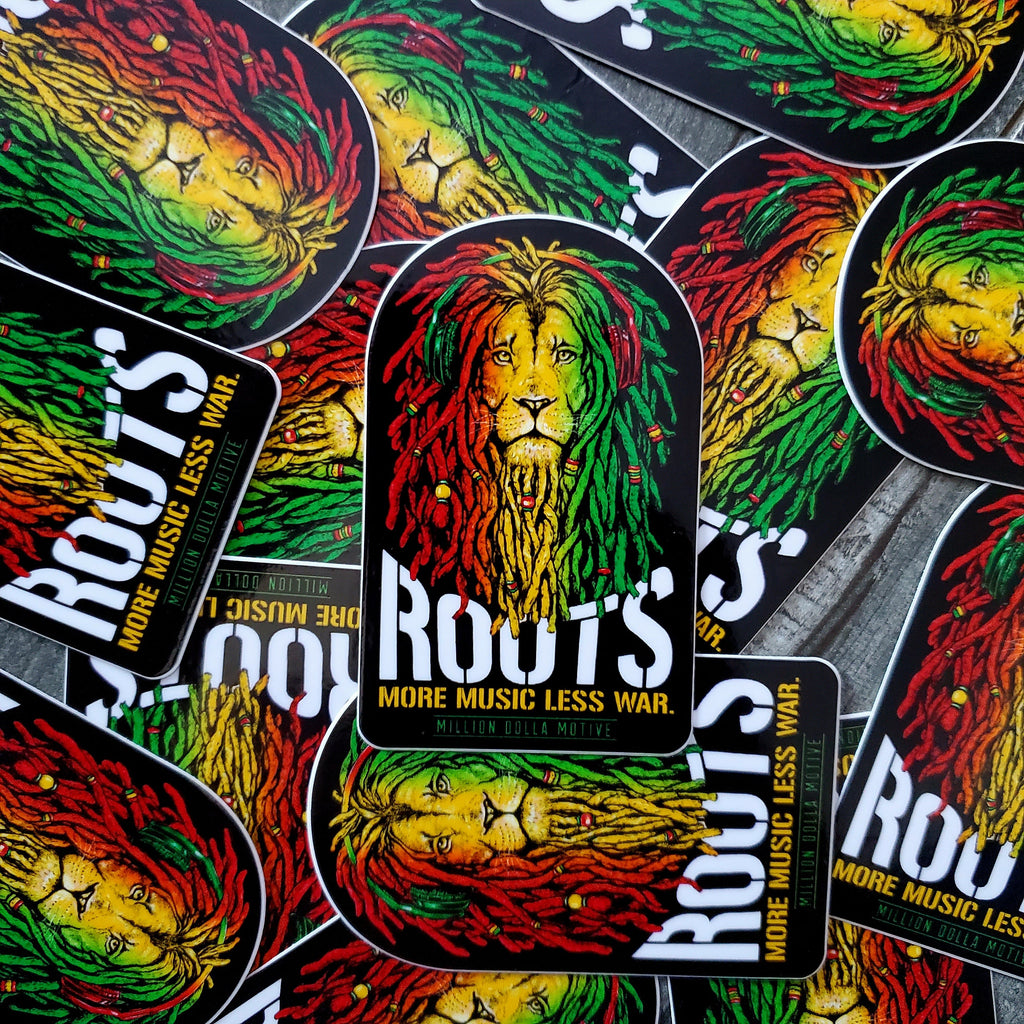 Roots Lion Sticker – Million Dolla Motive