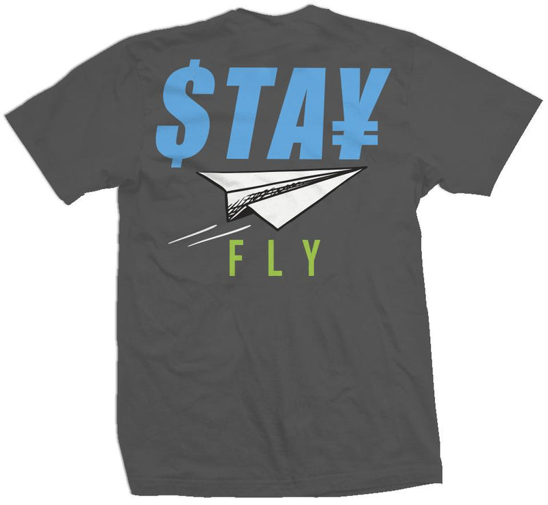 Stay Fly Paper Plane - Dark Grey T-Shirt T-Shirt Million Dolla Motive 