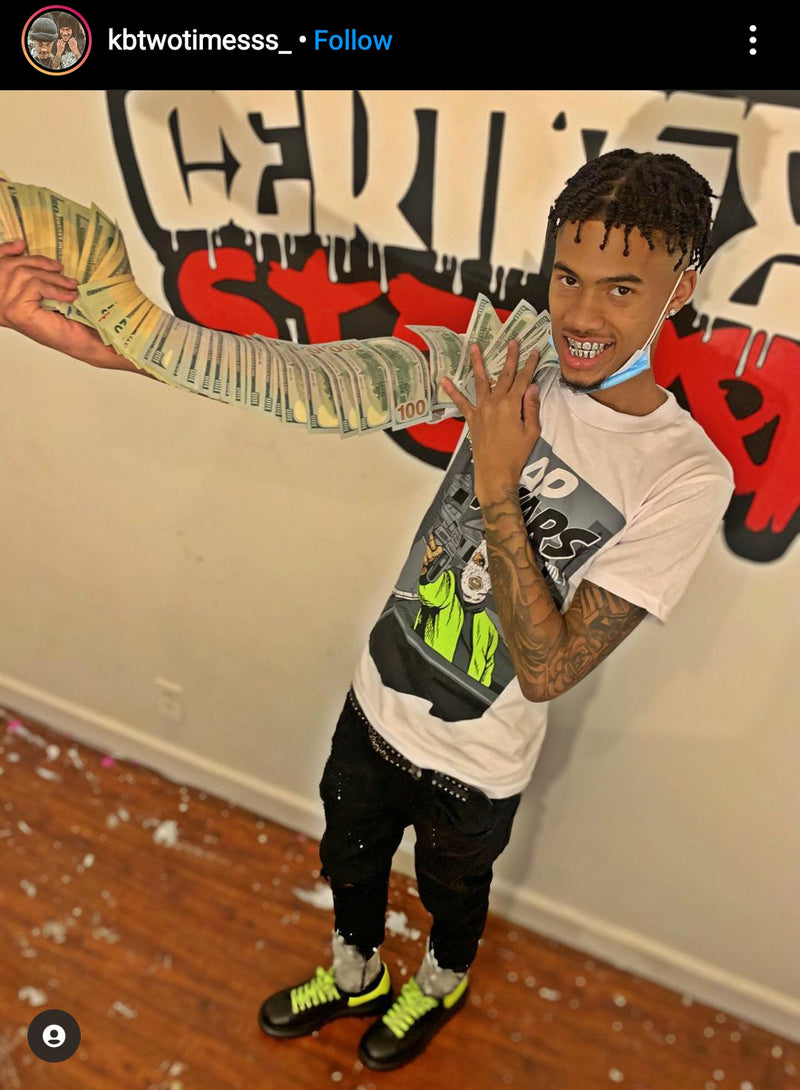 Trap Wars Vol. 1 - Volt on White T-Shirt T-Shirt Million Dolla Motive 