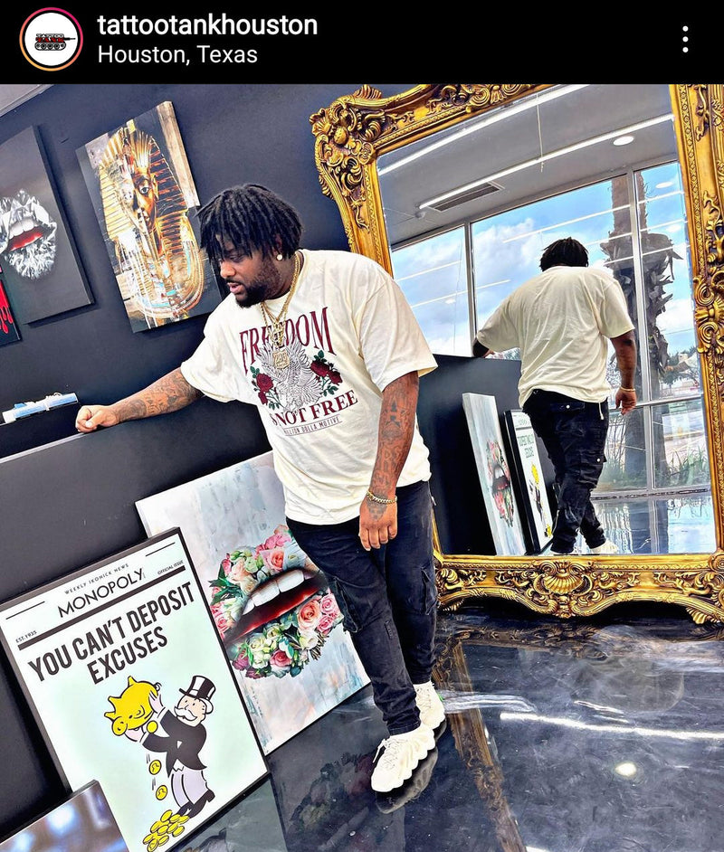 Freedom is Not Free - Natural Sail T-Shirt T-Shirt Million Dolla Motive 
