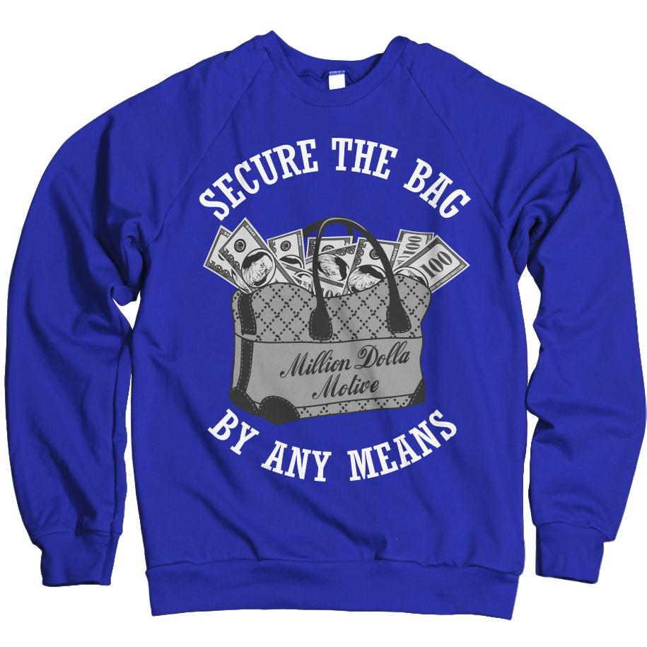 Secure The Bag - Royal Blue Crewneck Sweatshirt