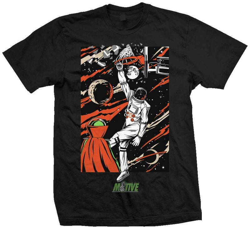 Shattered Backboard Dunk - Black T-Shirt T-Shirt Million Dolla Motive 