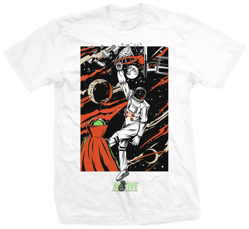 Shattered Backboard Dunk - White T-Shirt T-Shirt Million Dolla Motive 