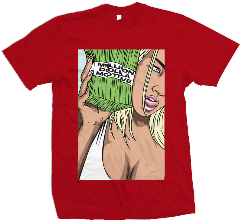 She's Talking Money - Red T-Shirt T-Shirt Million Dolla Motive 