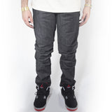 Black with Black Skinny Fit Raw Denim Jeans DL936