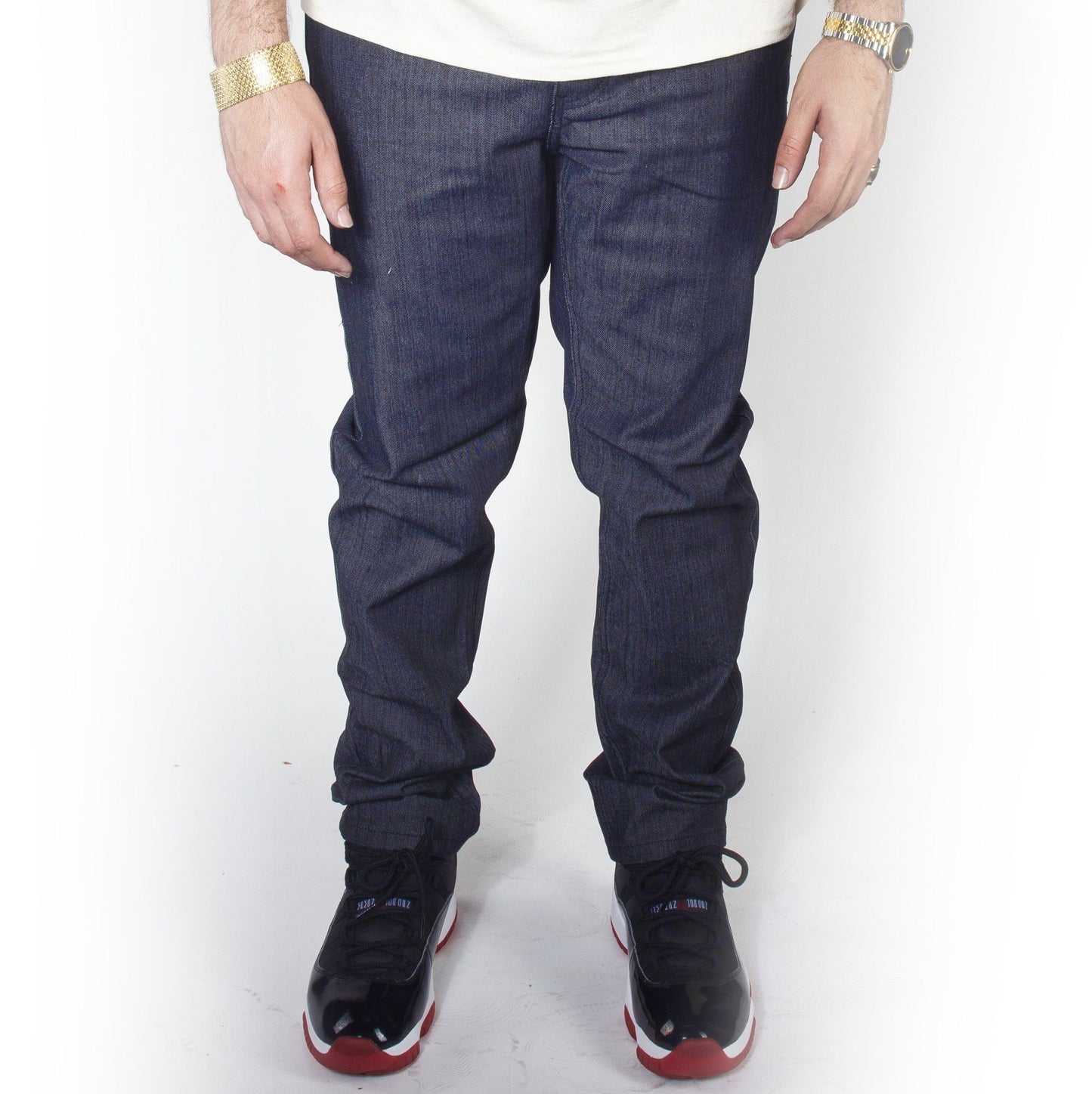 
                  
                    Indigo with Indigo Skinny Fit Raw Denim Jeans DL936
                  
                