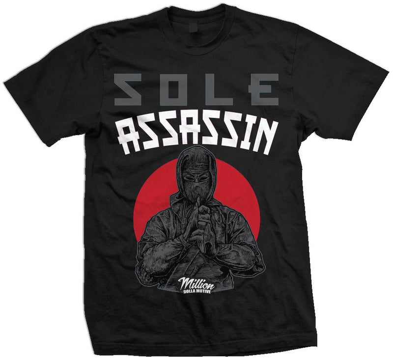 Sole Assassin - Red/Grey on Black T-Shirt T-Shirt Million Dolla Motive 