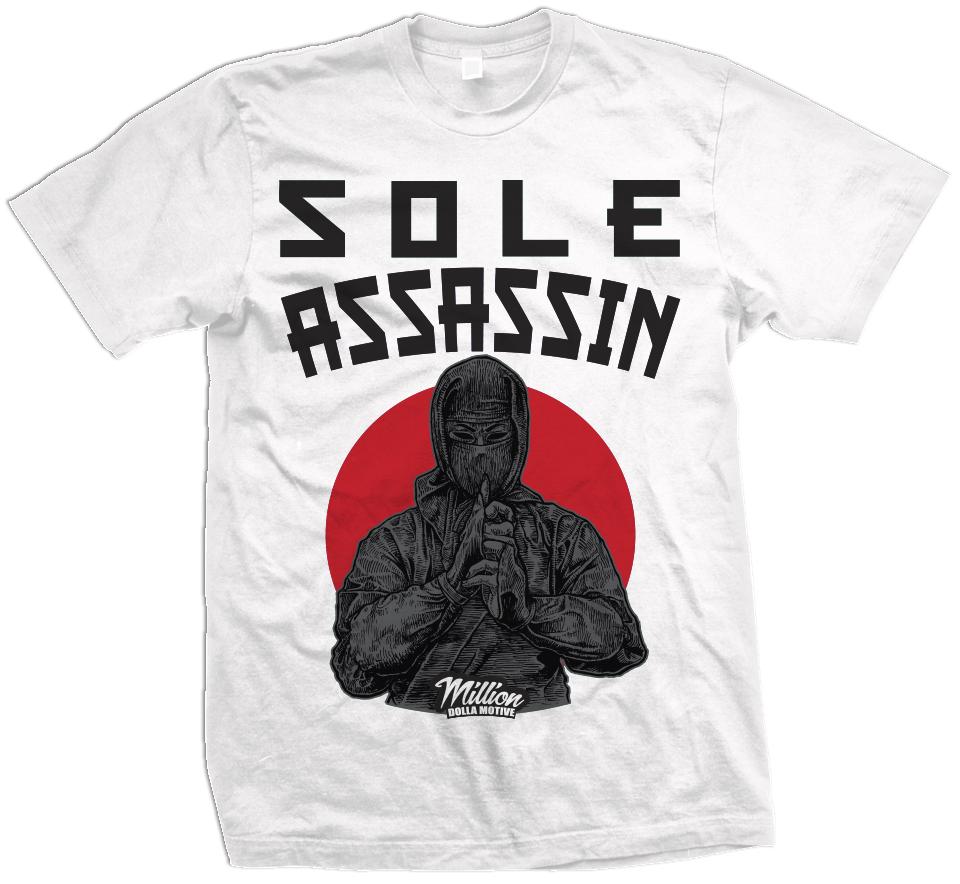 Sole Assassin - Red on White T-Shirt