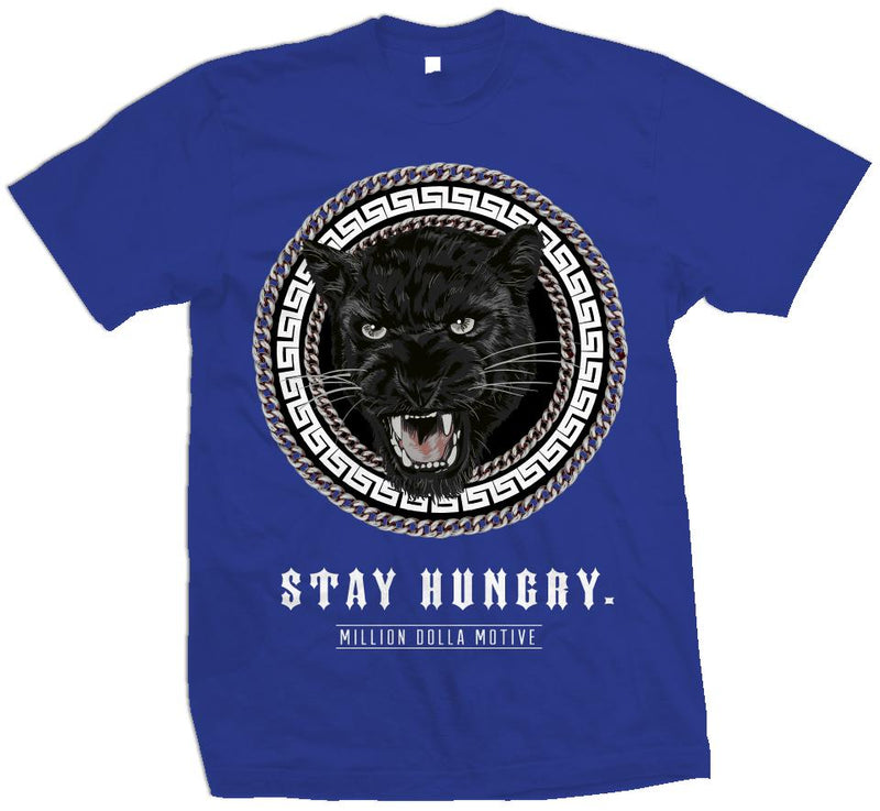 Stay Hungry Panther - Royal Blue T-Shirt T-Shirt Million Dolla Motive 
