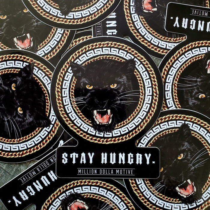 Stay Hungry Panther Sticker