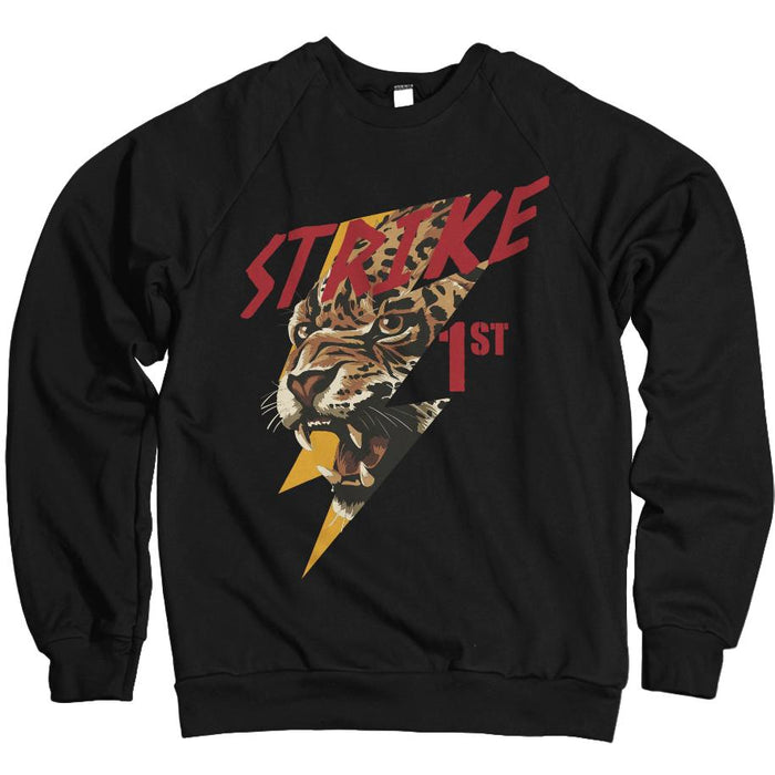 Strike 1st - Black Crewneck Sweatshirt