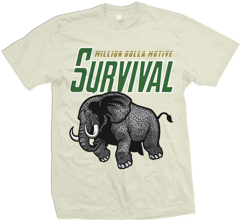 Survival Elephant - Natural Sail T-Shirt T-Shirt Million Dolla Motive 