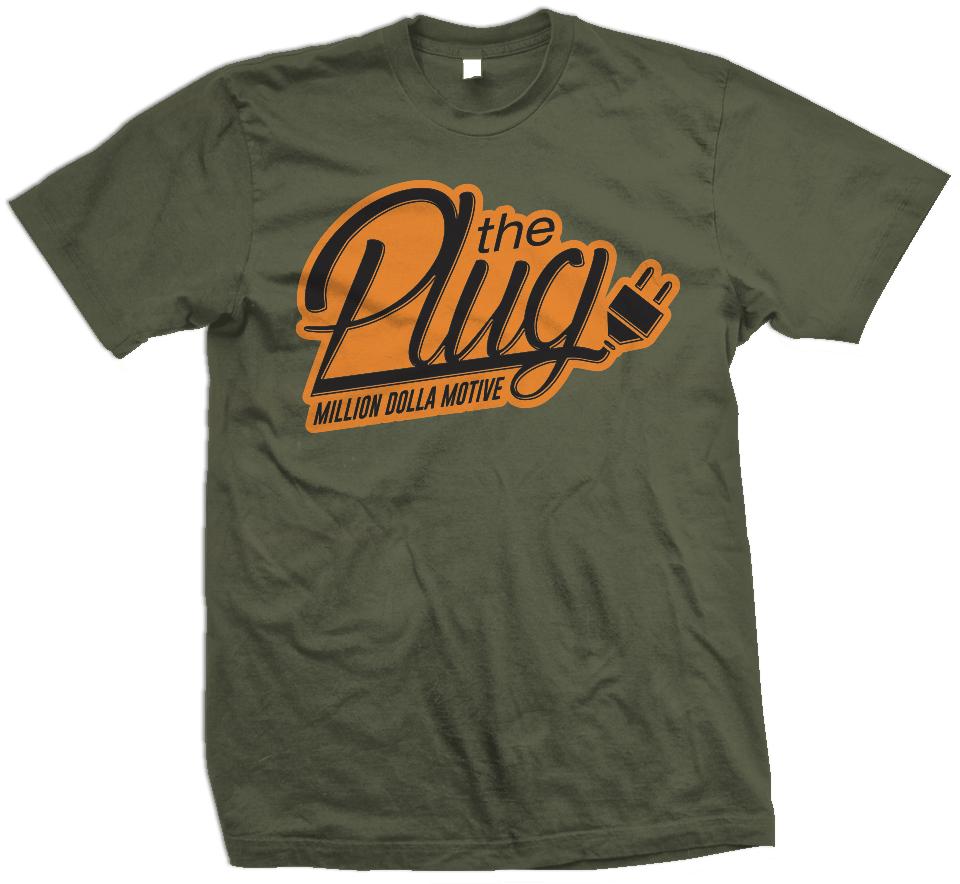 The Plug - Orange on Olive T-Shirt - Million Dolla Motive