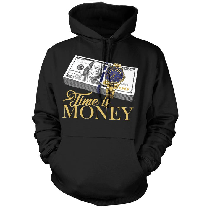 Time Is Money - Black Hoodie Sweatshirt - Million Dolla Motive
