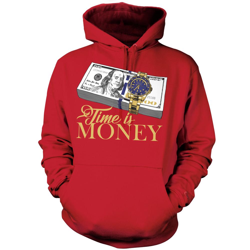 Time Is Money - Red Hoodie Sweatshirt