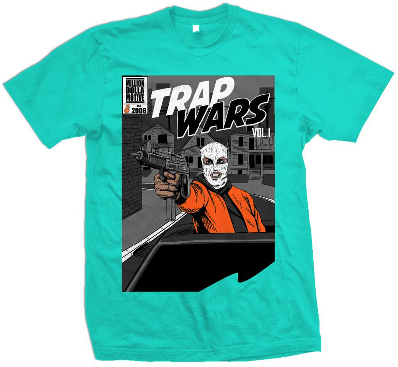 Trap Wars Vol. 1 - Aqua Blue T-Shirt T-Shirt Million Dolla Motive 