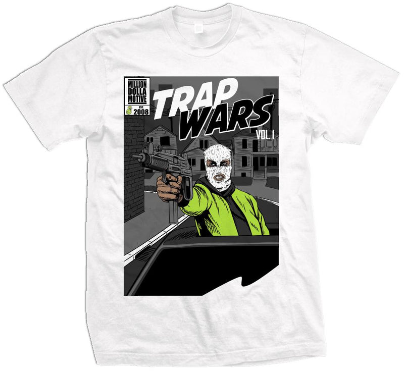 Trap Wars Vol. 1 - Volt on White T-Shirt T-Shirt Million Dolla Motive 