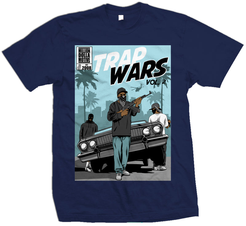 Trap Wars Vol 2 - Navy T-Shirt T-Shirt Million Dolla Motive 